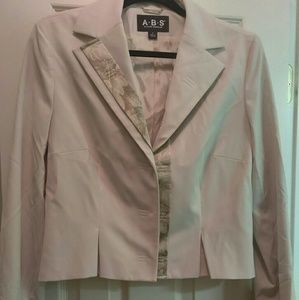 Khaki Jacket with Decorative Fabric